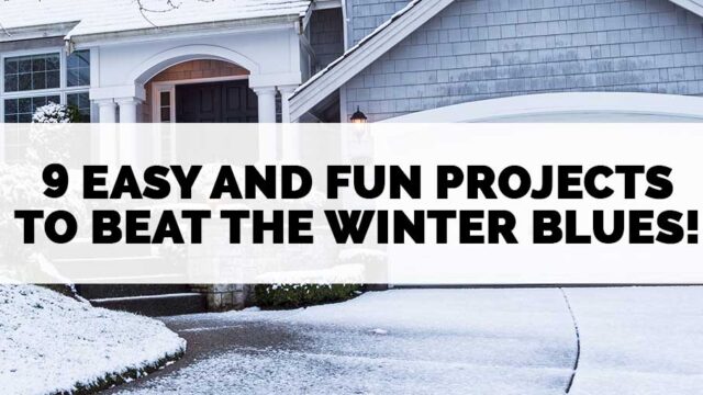 Snowy driveway with text overlay: Easy and fun projects for the winter break.