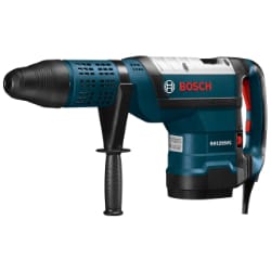 Electric blue and black hammer drill with handle, labeled with brand name on the side.