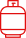 Red gas cylinder icon with a simple, minimalist design.