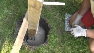 installing a deck with concrete bases