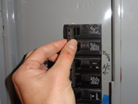 Turn off your power at the circuit breaker