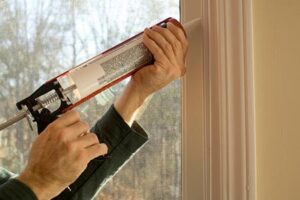 Koopman caulking door frame