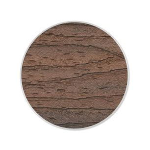 Round wood texture with dark brown color, featuring natural grain and knotted patterns